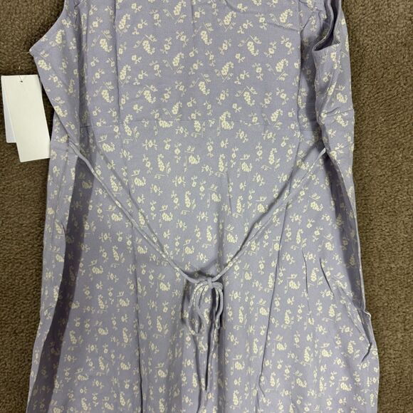 Treasure & Bond Maxi Dress XL Purple/Ivory‎ Little Paris Floral V Neck Boho NEW - Picture 10 of 13